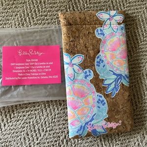 NEW! LILLY PULITZER Sunglasses Case "SEA GLASS" Floral Pattern